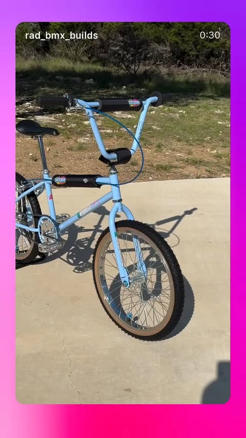 Light blue Mongoose BMX from Sean’s Instagram highlights