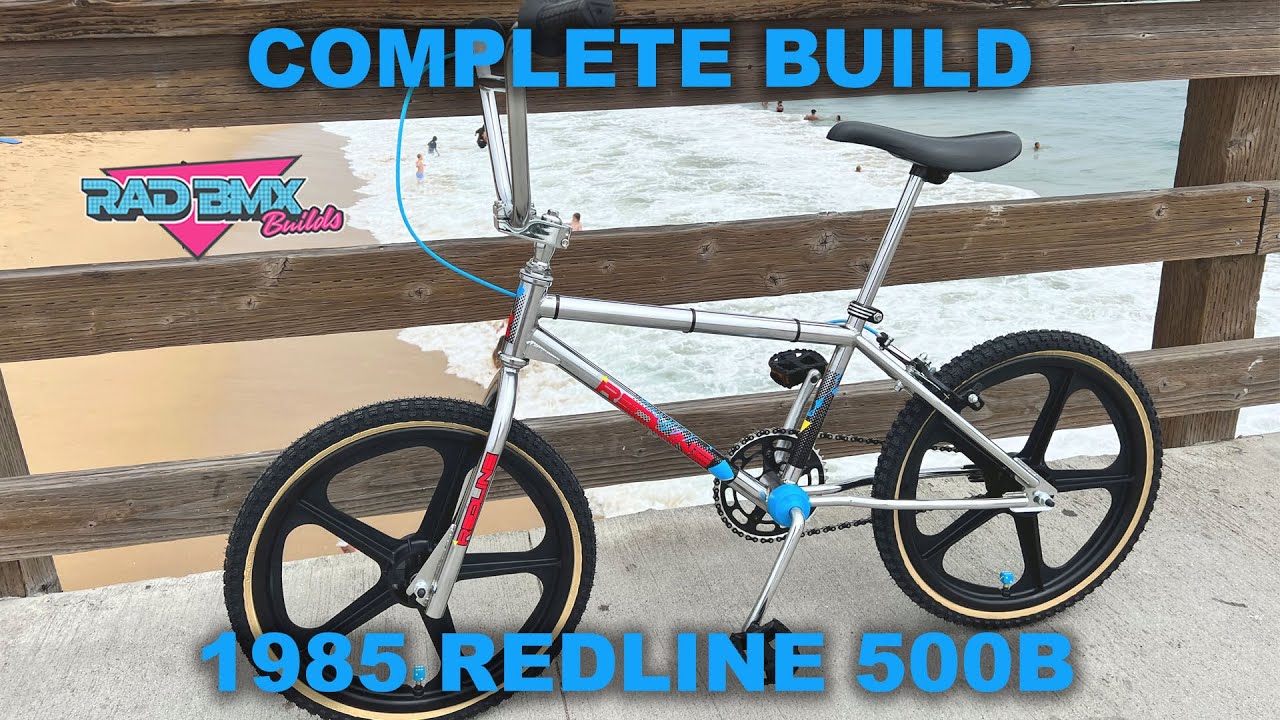 Sean’s custom 1985 Redline 500B on a coastal boardwalk